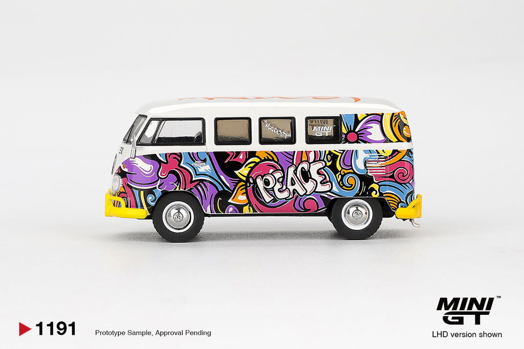 Mini GT 1/64 Volkswagen T1 Microbus Mizu Design MGT01191-L Diecast Scale Model