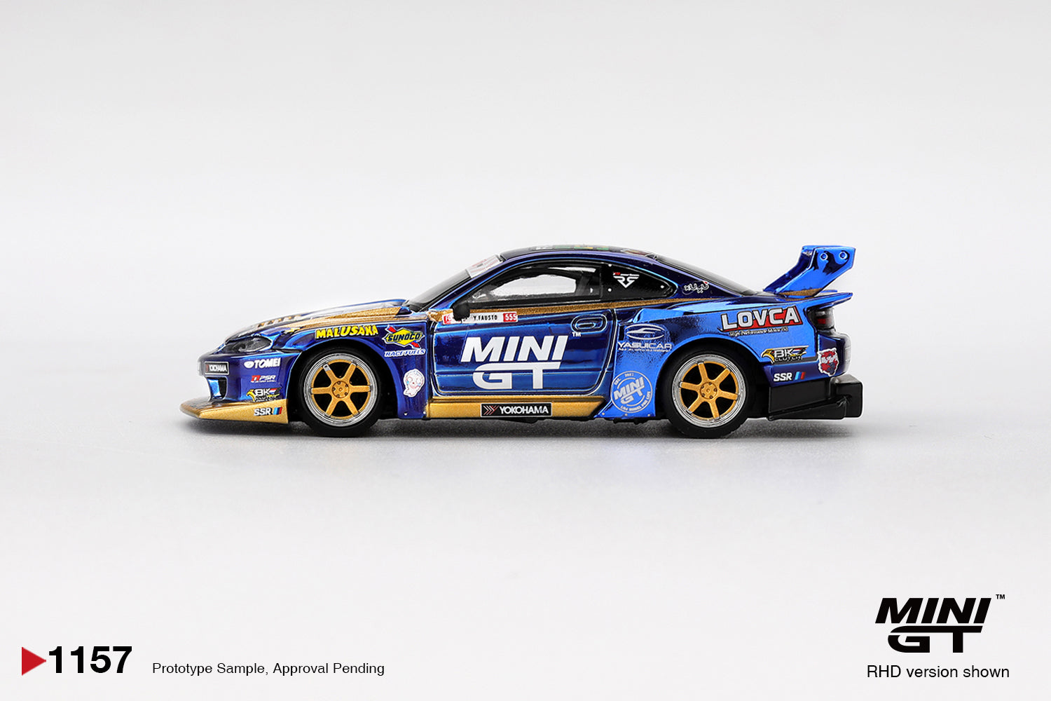 Mini GT 1/64 Nissan Silvia (S15) LB-Super Silhouette #555 Team MINI GT Liberty Walk 2025 Formula Drift MGT01157-R Diecast Scale Model