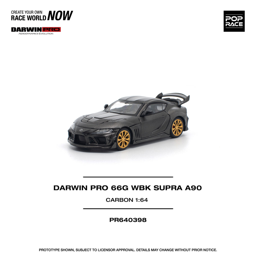 Pop Race 1/64 Darwin Pro 66G WBK Supra A90, carbon edition PR640398 Diecast Scale Model