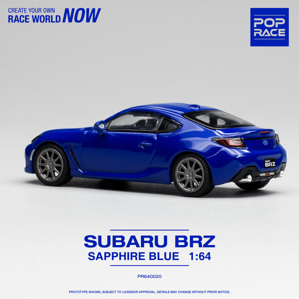 Pop Race 1/64 SUBARU BRZ SAPPHIRE BLUE PR640020 Diecast Scale Model
