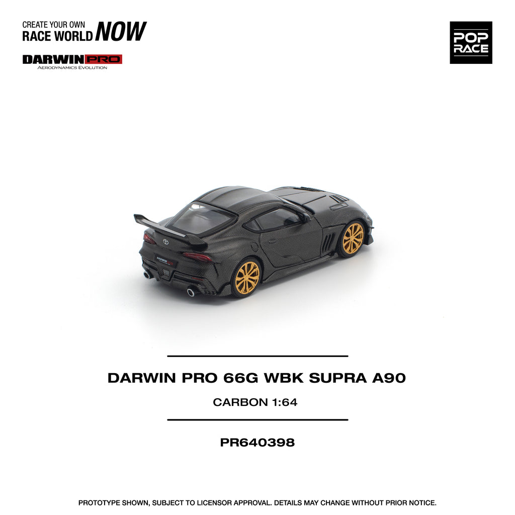Pop Race 1/64 Darwin Pro 66G WBK Supra A90, carbon edition PR640398 Diecast Scale Model