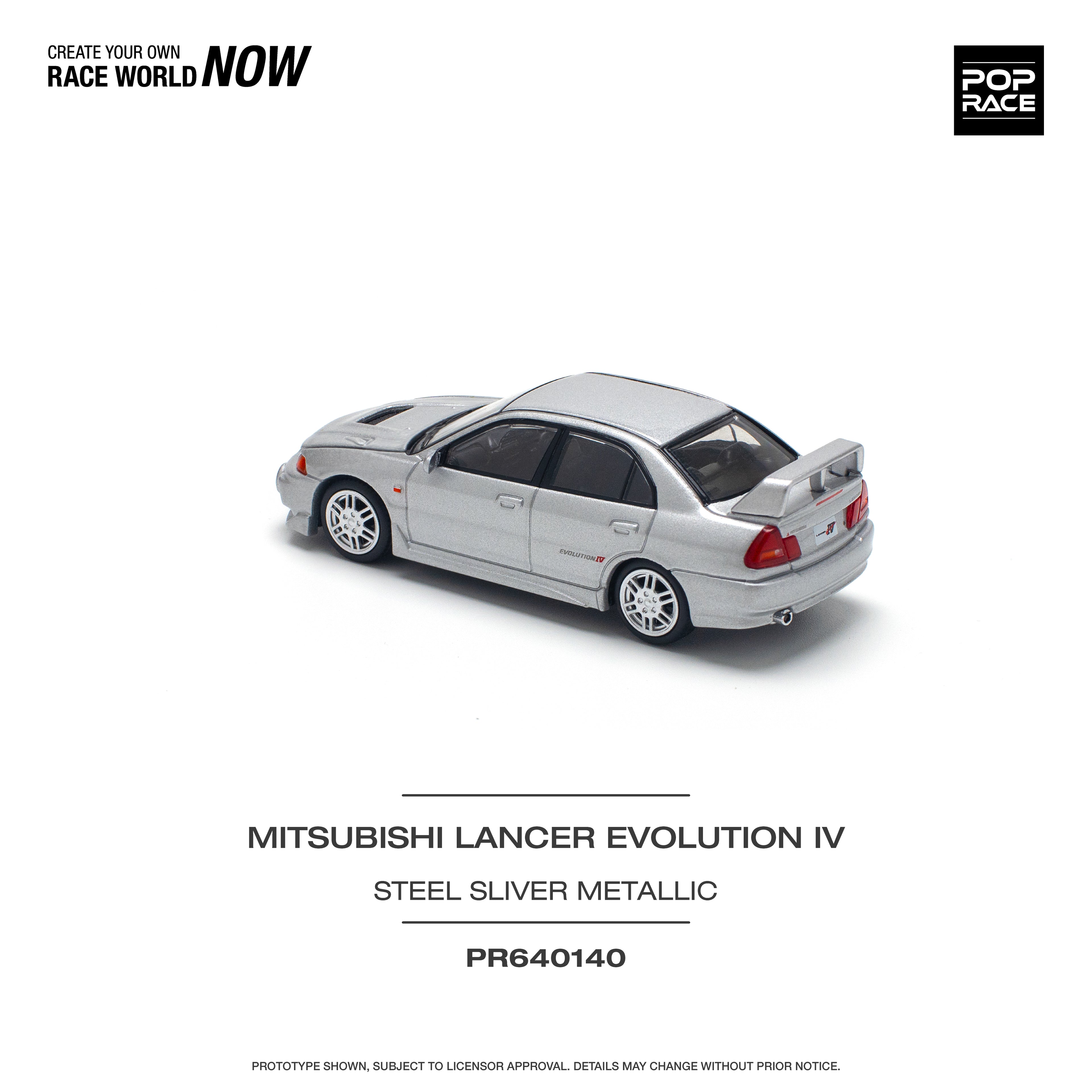 Pop Race 1/64 Mitsubishi Lancer Evolution IV PR640140 Diecast Scale Model