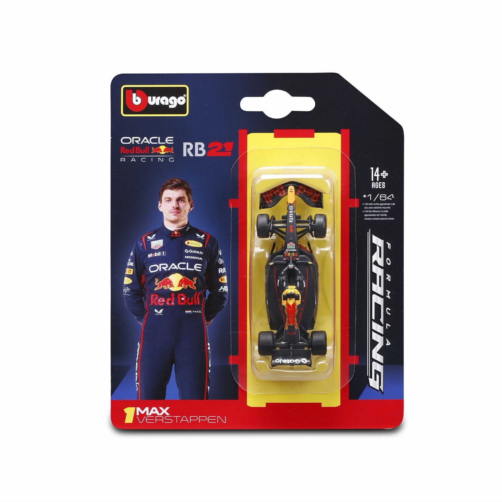 Bburago 1/64 Oracle Red Bull Racing F1 RB21 #01 Max Verstappen #18