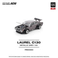 Pop Race 1/64 Laurel C130 Metallic Grey PR640304 Diecast Scale Model