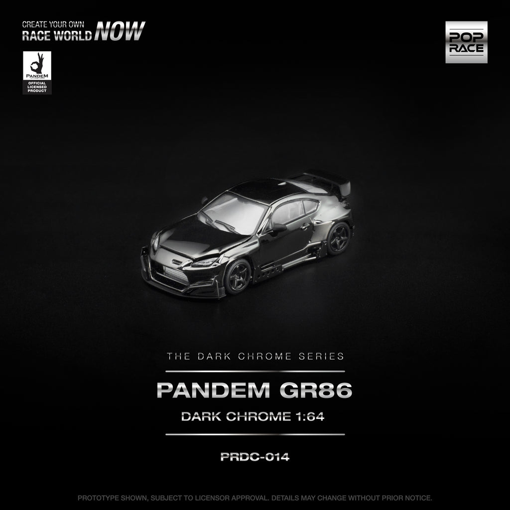 [PRE ORDER] Pop Race 1/64 Pandem GR86 Dark Chrome PRDC014 Diecast Scale Model