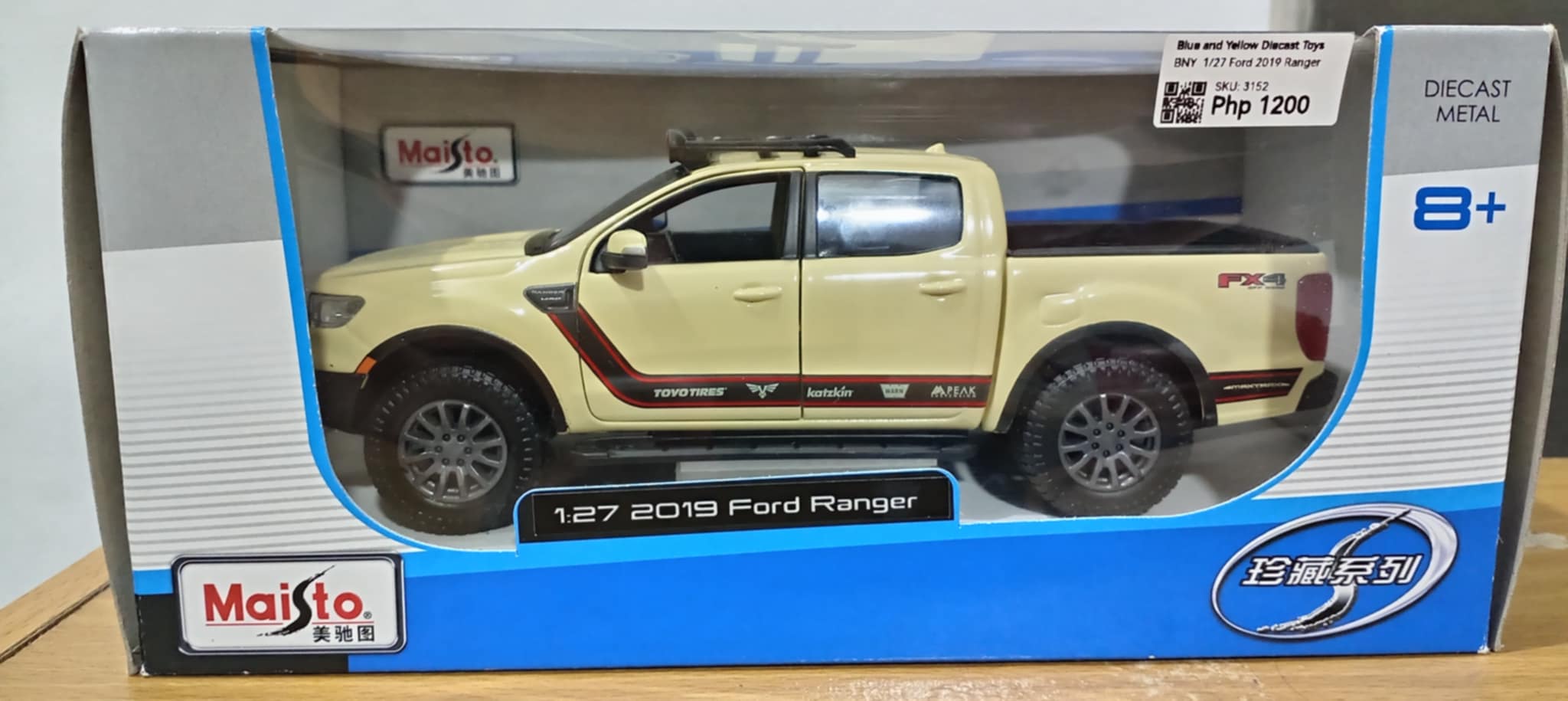 1:27 Ford 2019 Ranger 3152 Diecast Scale Model