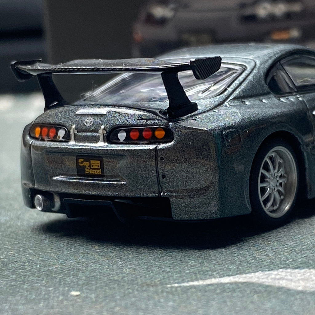 Pop Race 1/64 Top Secret GT300 Supra Gray IDE 2025 Exclusive PR640422 Diecast Scale Model