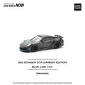 Pop Race 1/64 992 Stinger GTR Carbon Edition Blue Line PR640254 Diecast Scale Model