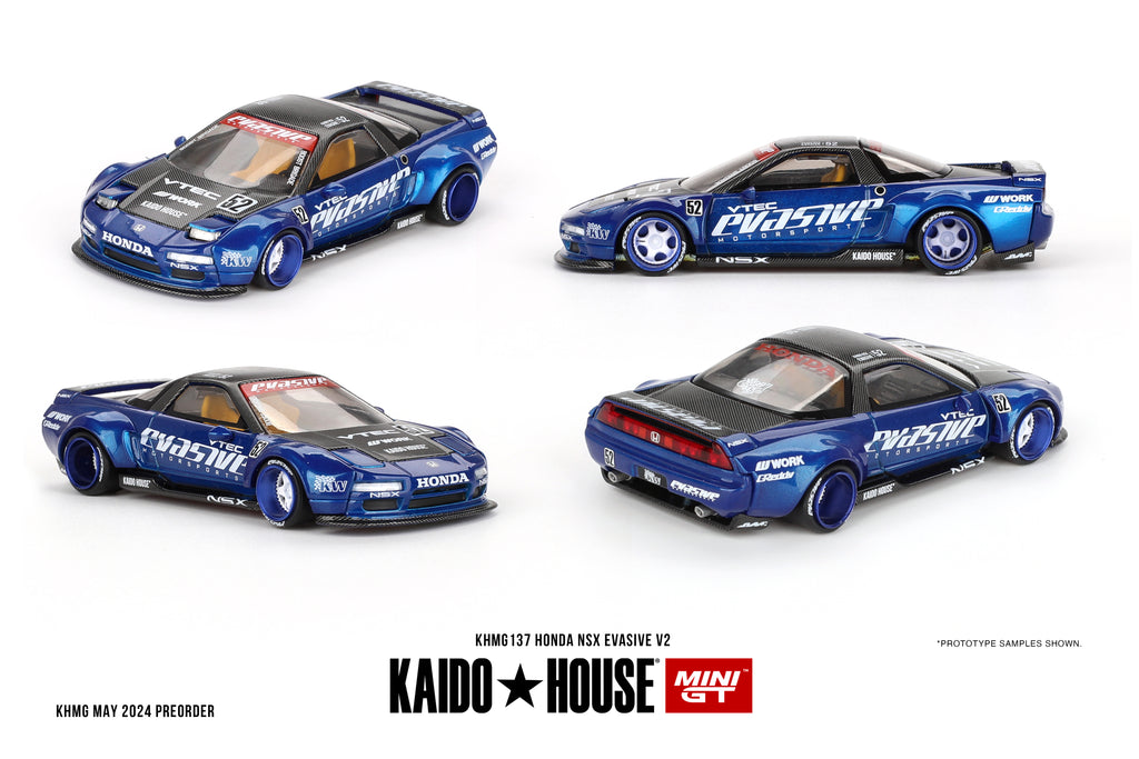 Kaido House x Mini GT 1/64 Honda NSX Evasive V2 KHMG137 Diecast Scale Model