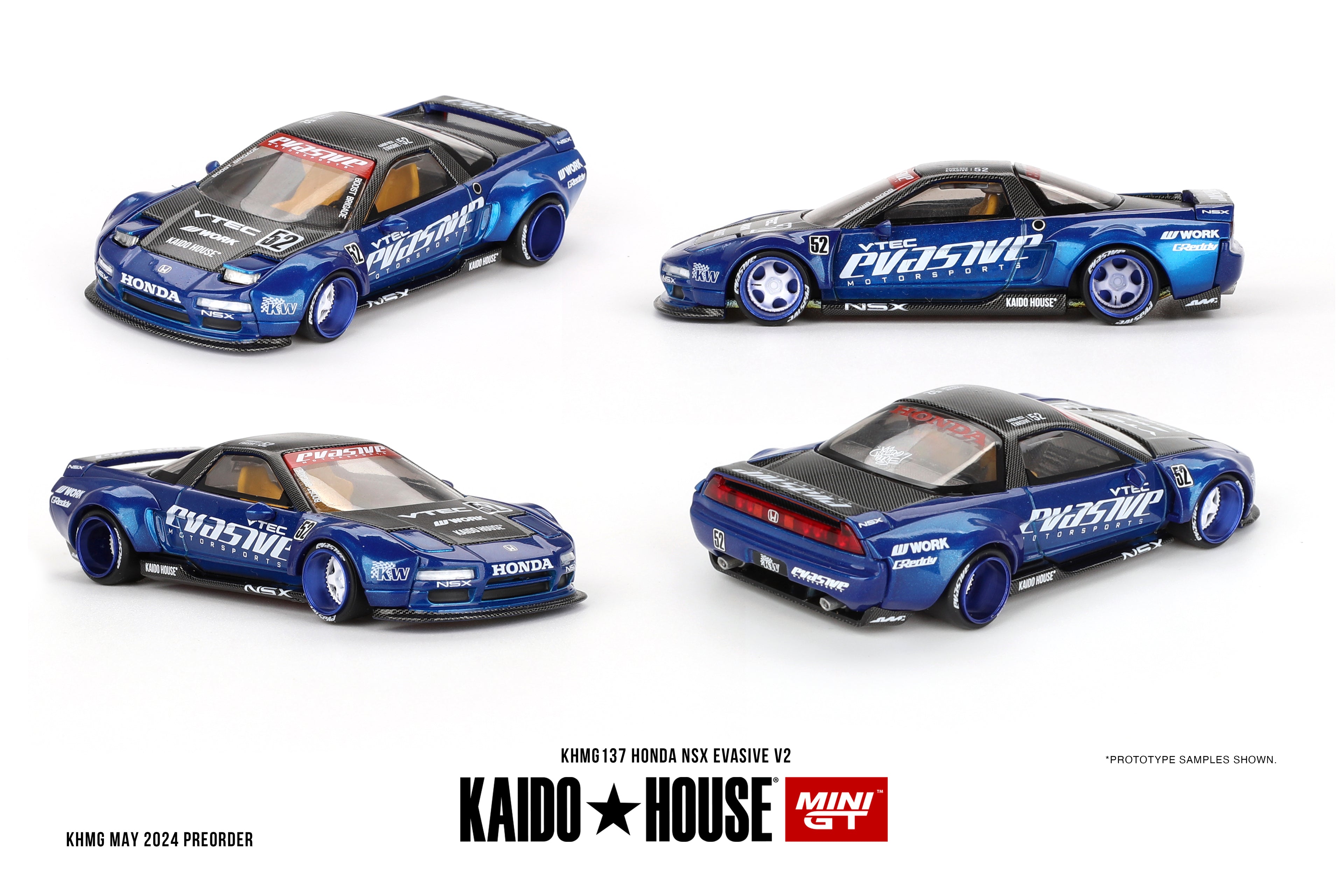 Kaido House x Mini GT 1/64 Honda NSX Evasive V2 KHMG137 Diecast Scale Model