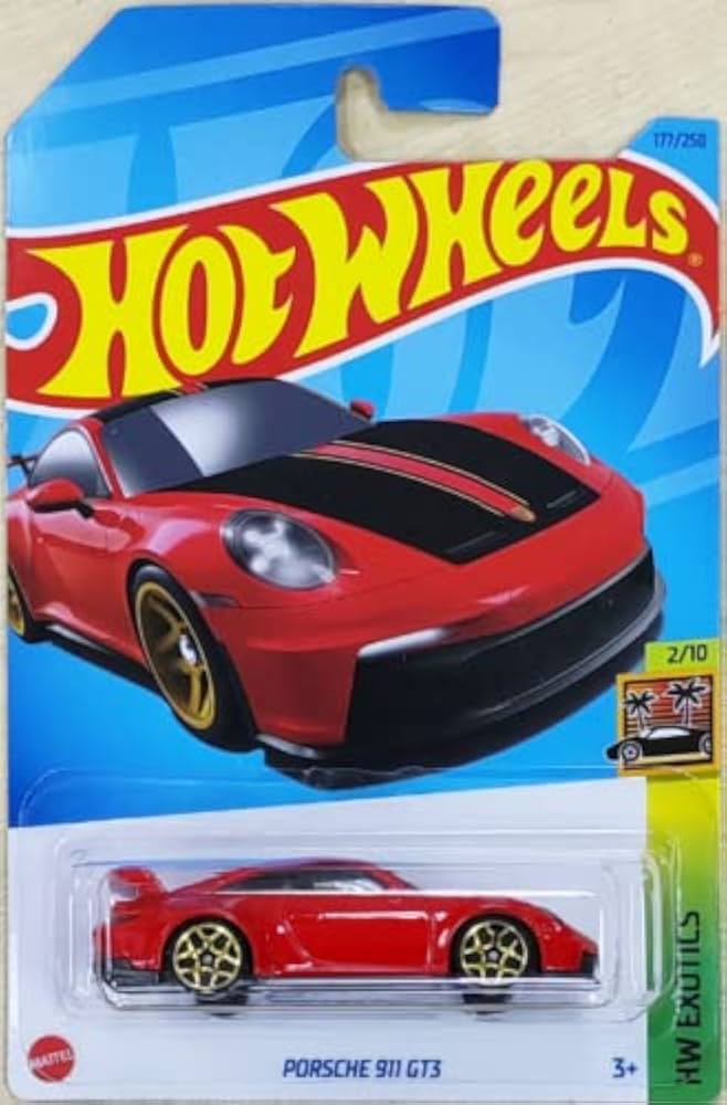Hot Wheels 1/64 Porsche 911 GT3 Red BNYHW11122540 Diecast Scale Model