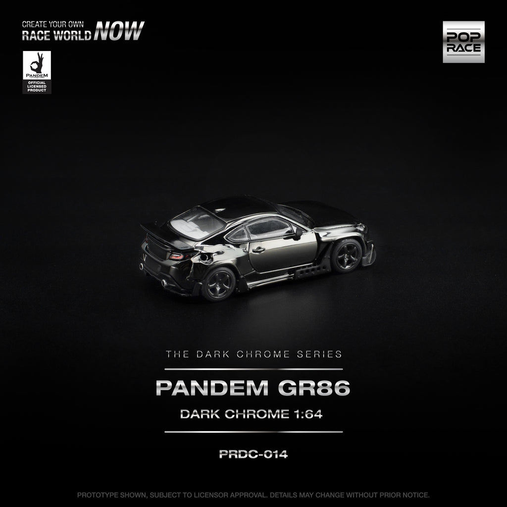 [PRE ORDER] Pop Race 1/64 Pandem GR86 Dark Chrome PRDC014 Diecast Scale Model