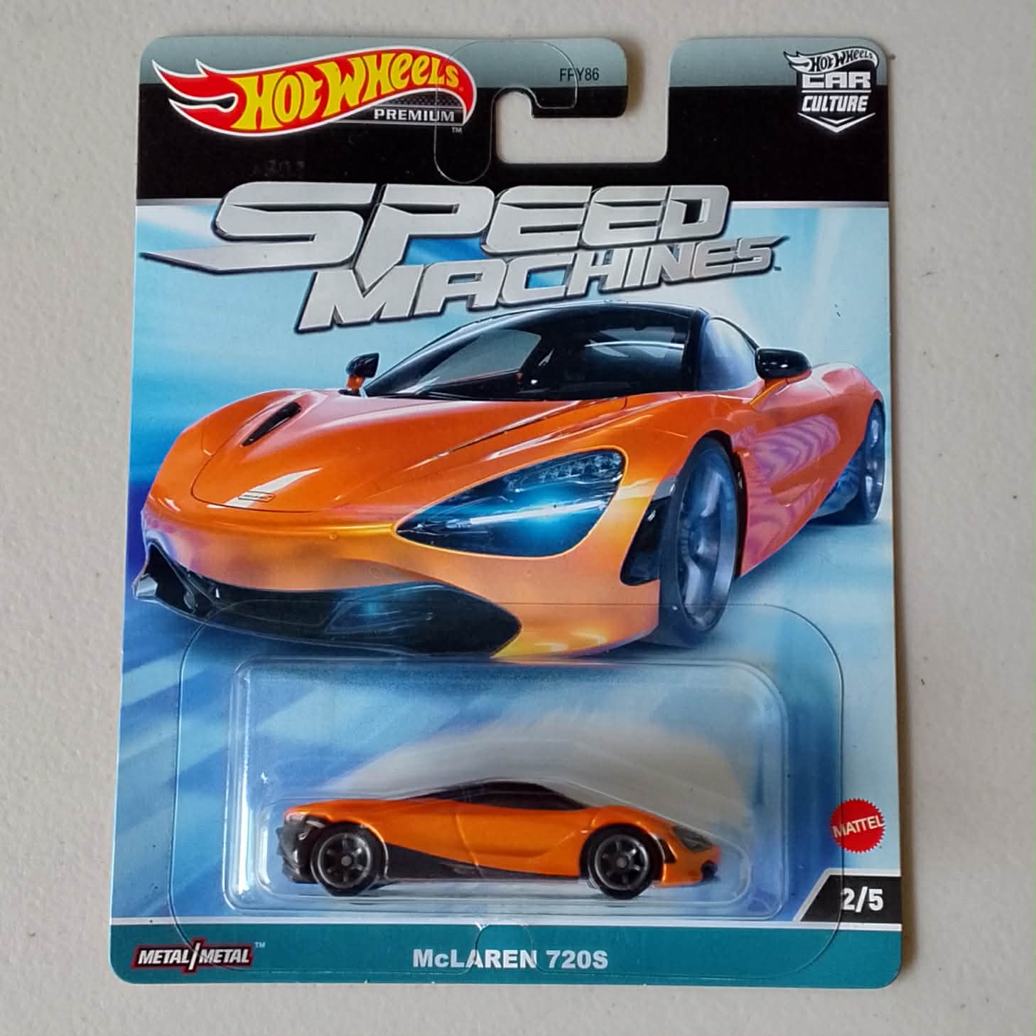 Hot Wheels Premium Speed Machines McLaren 720S BNYHWP07242601 Diecast Scale Model