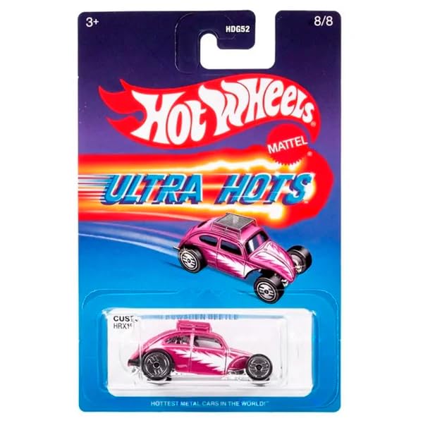 Hot Wheels 1/64 Custom Volkswagen Beetle Pink BNYHW11122509 Diecast Scale Model