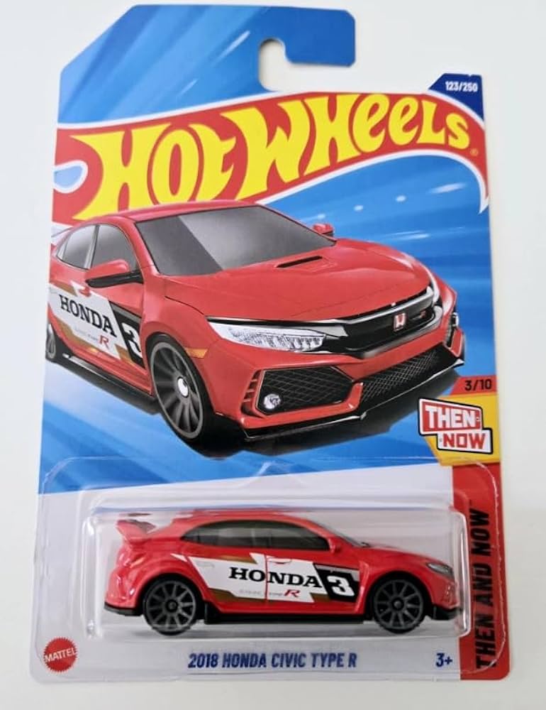 Hot Wheels 1/64 Honda 2018 Civic Type R Red - BNYHW03132593