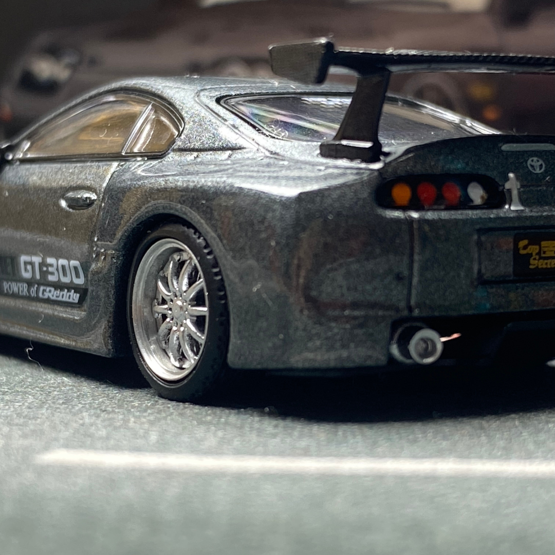 Pop Race 1/64 Top Secret GT300 Supra Gray IDE 2025 Exclusive PR640422 Diecast Scale Model