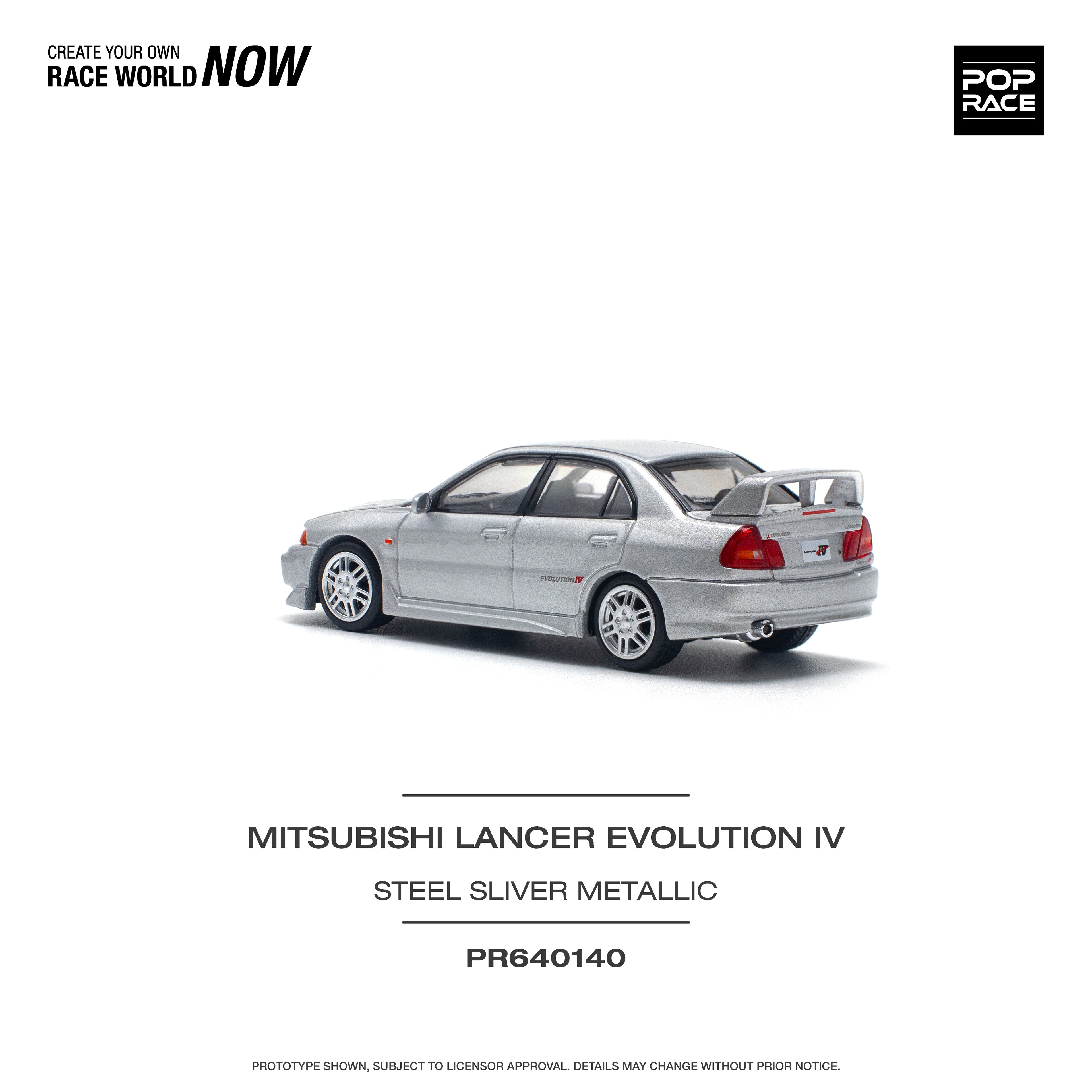 Pop Race 1/64 Mitsubishi Lancer Evolution IV PR640140 Diecast Scale Model