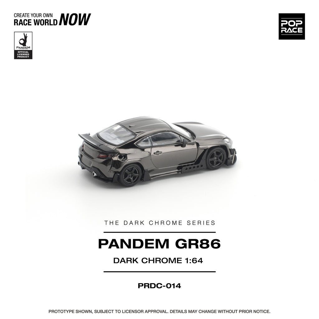 [PRE ORDER] Pop Race 1/64 Pandem GR86 Dark Chrome PRDC014 Diecast Scale Model