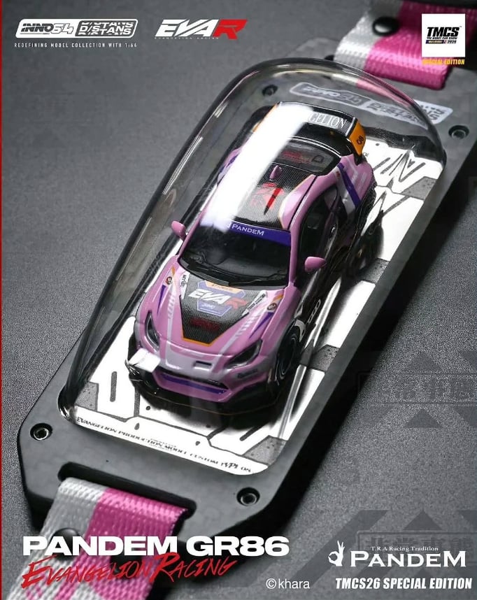 Inno64 1/64 Toyota (GR86) PANDEM Evangelion Production Custom Type-08 IN64-GR86P-TMCS26  Diecast Scale Model