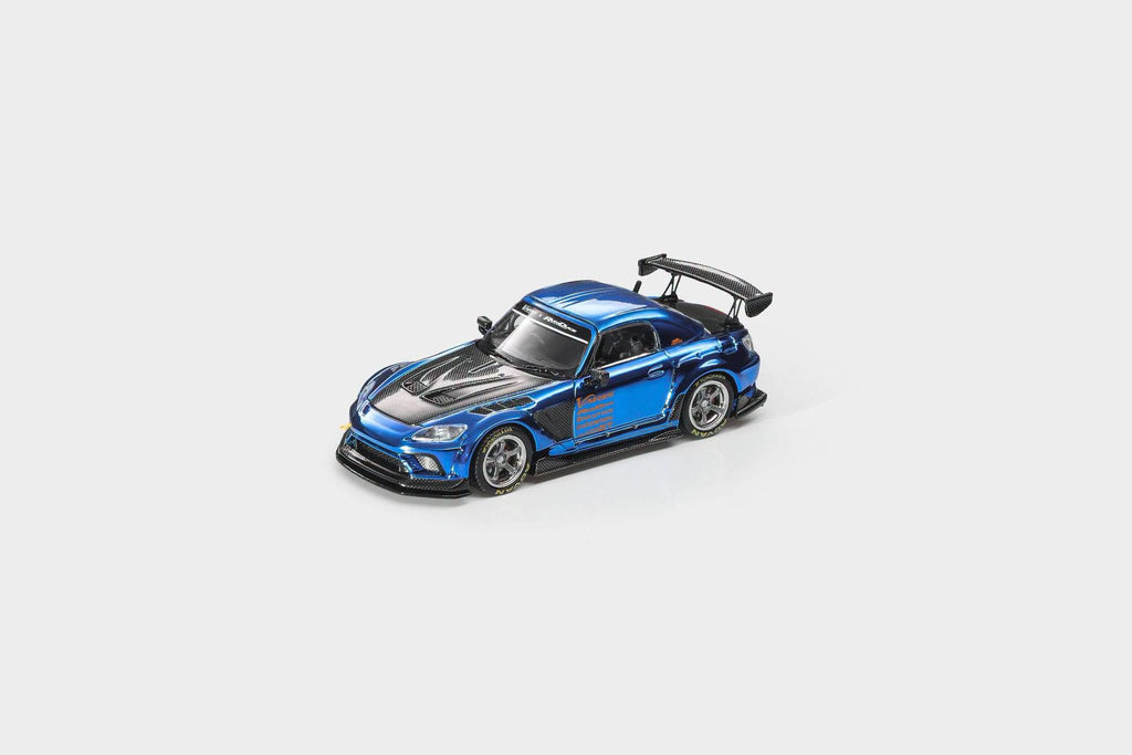 Liomio 1/64 Honda S2000 Varis Wide ver. Dark Panther Chrome Blue LI64-HSVW-TMCS2026 Diecast Scale Model