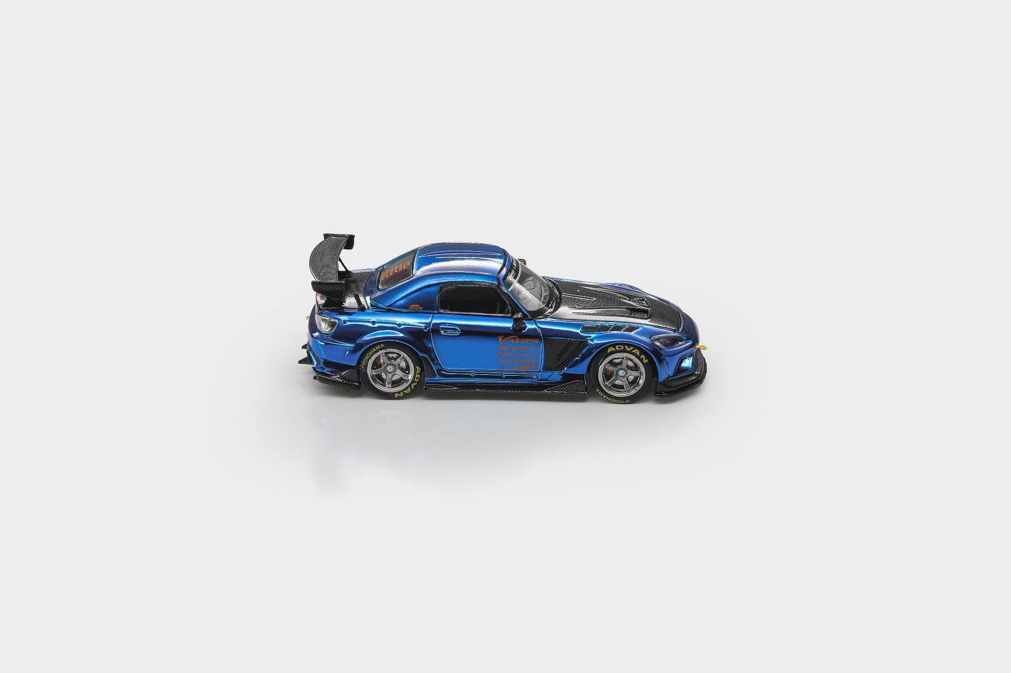 Liomio 1/64 Honda S2000 Varis Wide ver. Dark Panther Chrome Blue LI64-HSVW-TMCS2026 Diecast Scale Model