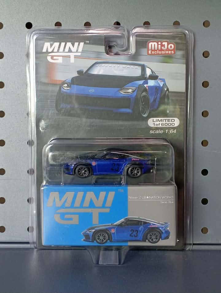 Mini GT 1/64 Nissan Z LB Nation Works Serian Blue Blister JA2026020509 Diecast Scale Model