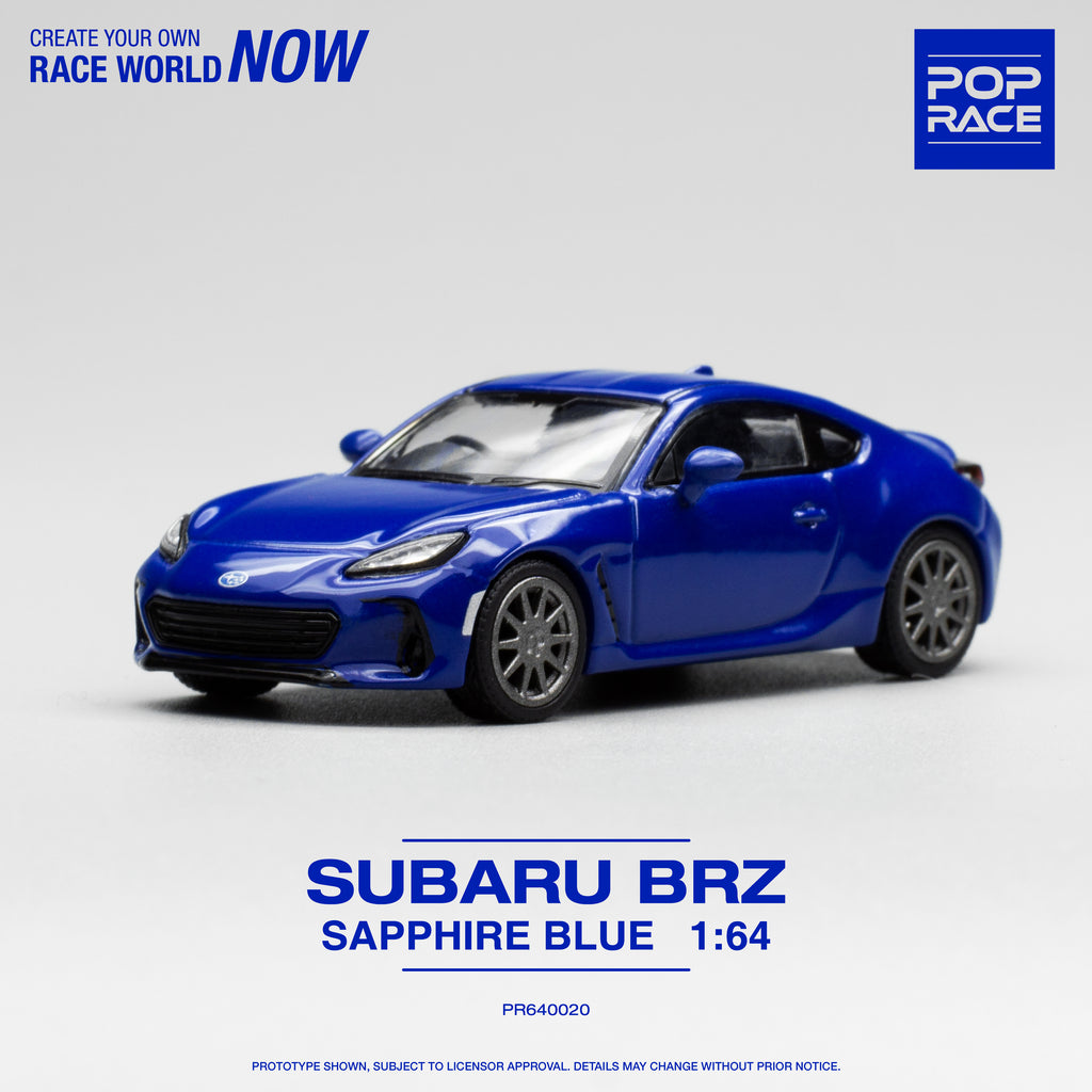 Pop Race 1/64 SUBARU BRZ SAPPHIRE BLUE PR640020 Diecast Scale Model