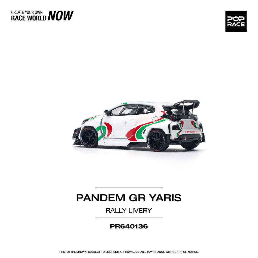 Pop Race 1/64 PANDEM GR Yaris Rally Livery PR640136 Diecast Scale Model