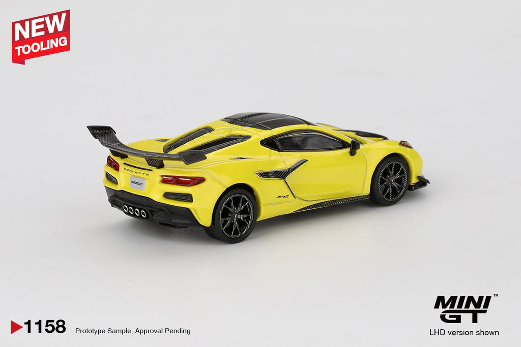 Mini GT 1/64 Chevrolet Corvette ZR1 Accelerate Yellow MGT01158-L Diecast Scale Model