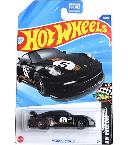Hot Wheels 1/64 Porsche 911 GT3 Black BNYHW11122537 Diecast Scale Model