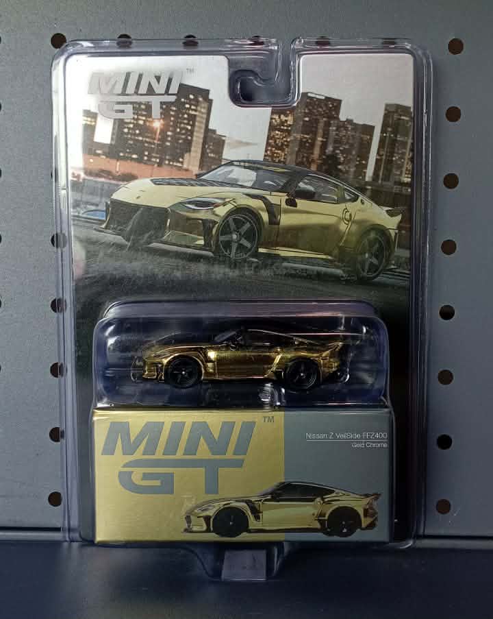 Mini GT 1/64 Nissan Z VeliSlide FFZ400 Gold Chrome Blister JA2026020531 Diecast Scale Model