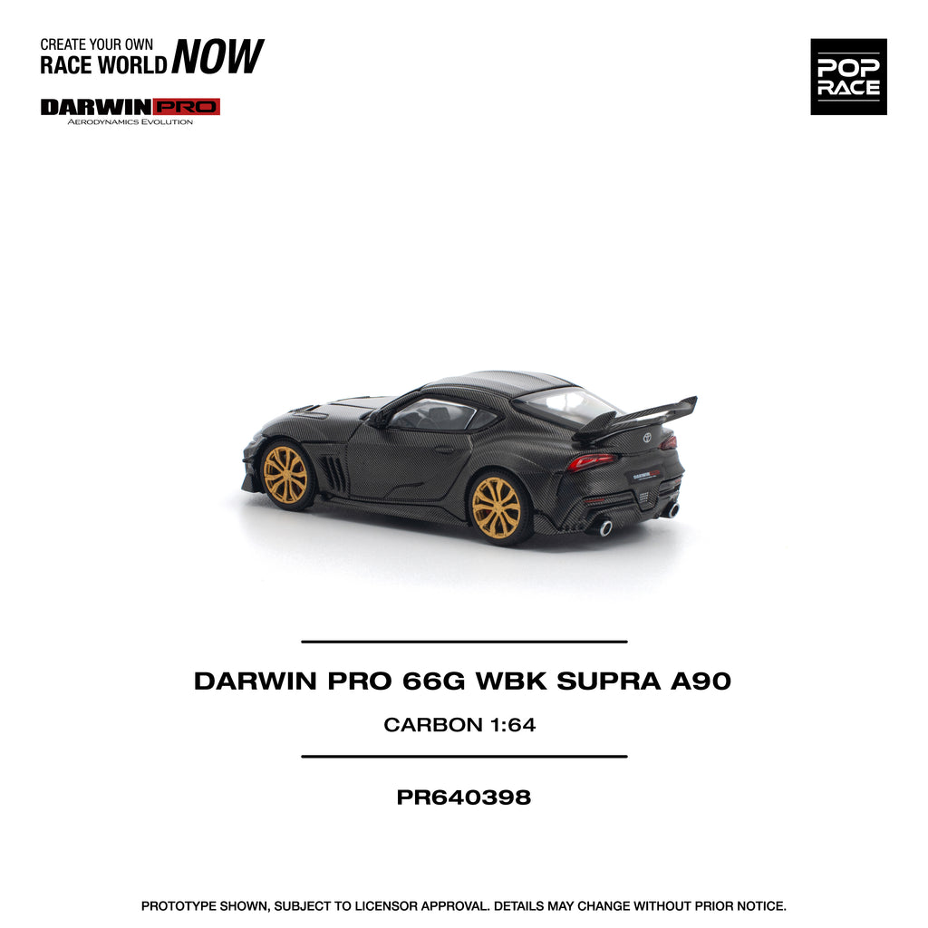 Pop Race 1/64 Darwin Pro 66G WBK Supra A90, carbon edition PR640398 Diecast Scale Model