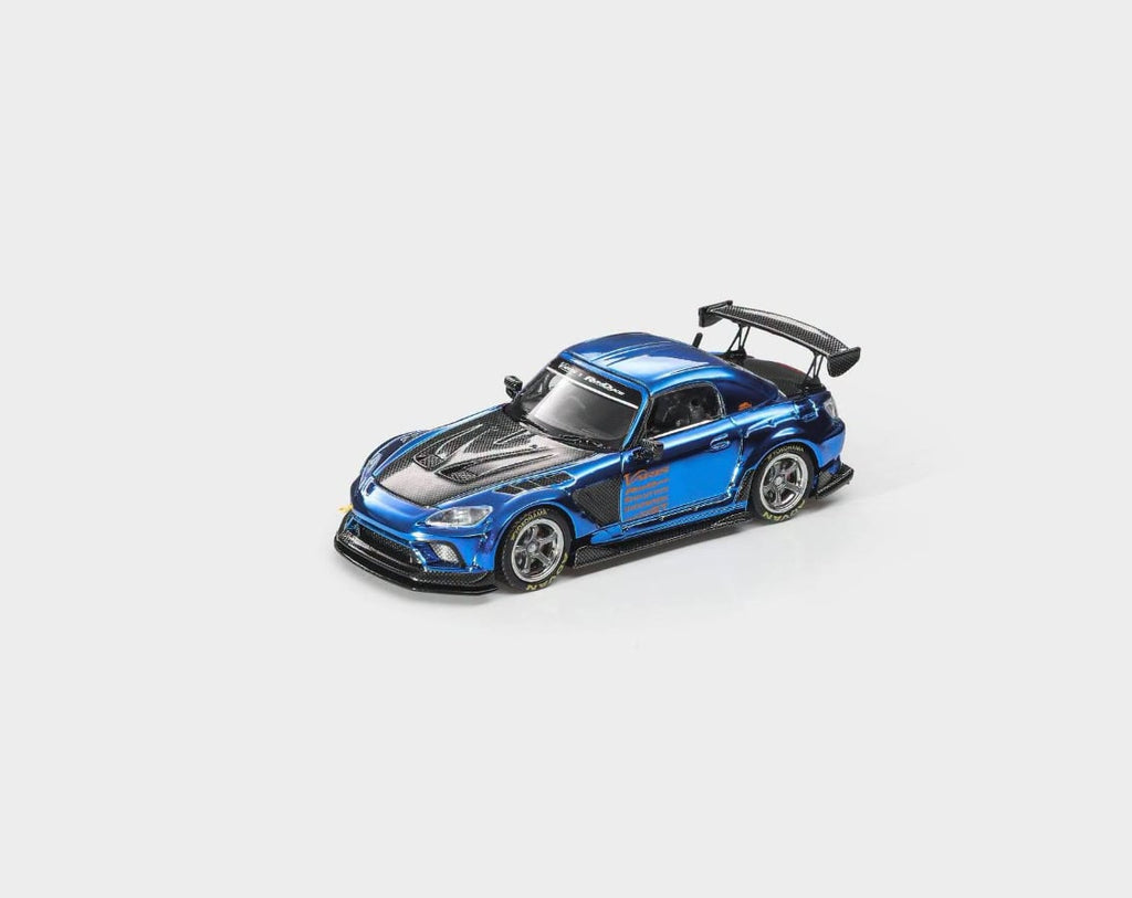 Liomio 1/64 Honda S2000 Varis Wide ver. Dark Panther Chrome Blue LI64-HSVW-TMCS2026 Diecast Scale Model