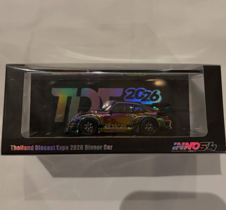 Inno64 1/64 RWB 993 Magic Chrome Dinner Exclusive | 2026 Thailand Diecast Expo IN64-RWB-DINNER Diecast Scale Model