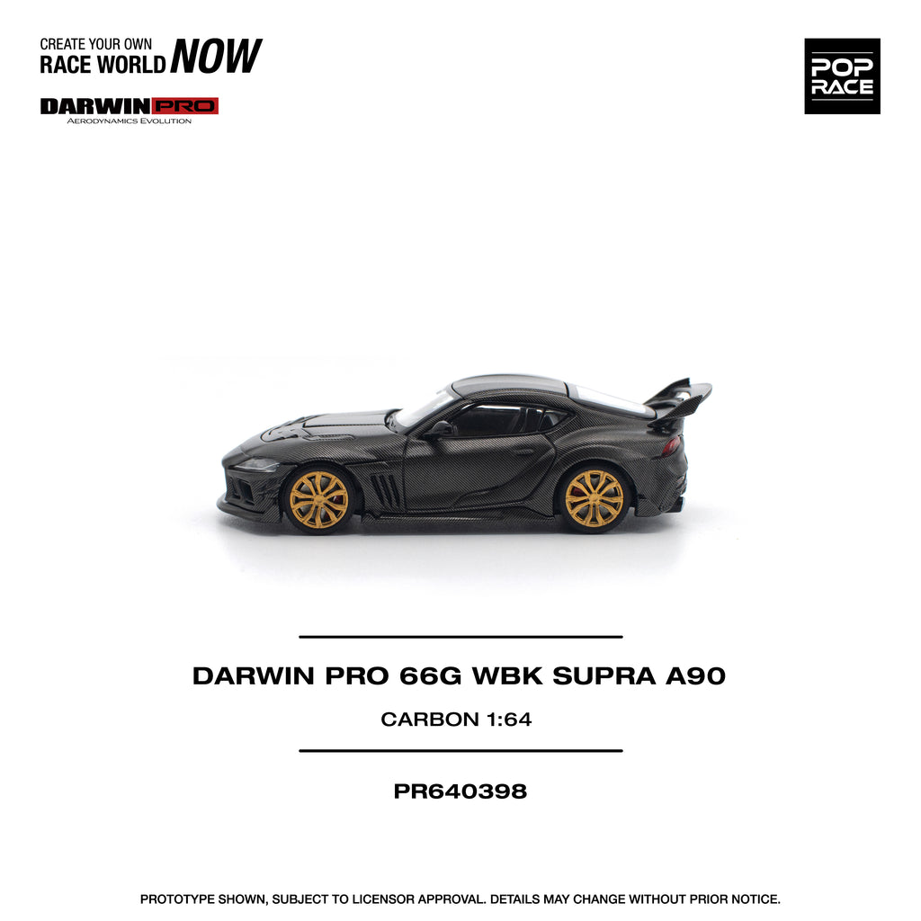 Pop Race 1/64 Darwin Pro 66G WBK Supra A90, carbon edition PR640398 Diecast Scale Model