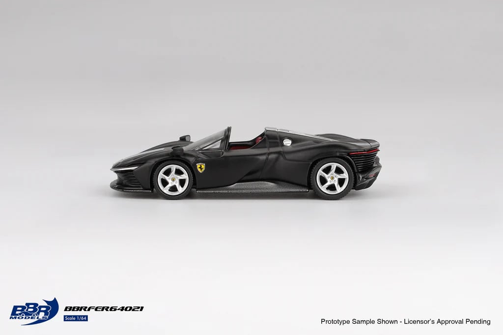 BBR Models 1/64 Ferrari Daytona SP3 Matt Black BBRFER64021 Diecast Scale Model