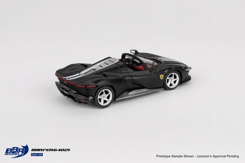 BBR Models 1/64 Ferrari Daytona SP3 Matt Black BBRFER64021 Diecast Scale Model