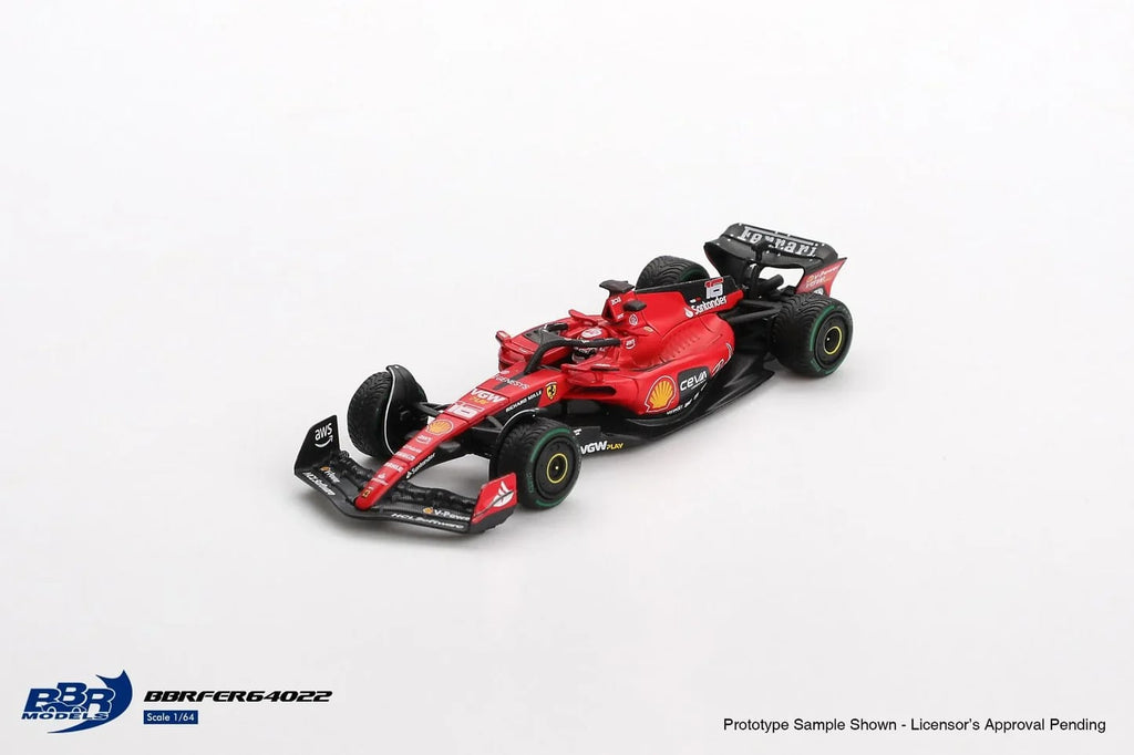 BBR Models 1/64 Ferrari SF23 16 Leclerc 2023 Monaco GP BBRFER64022 Diecast Scale Model Car