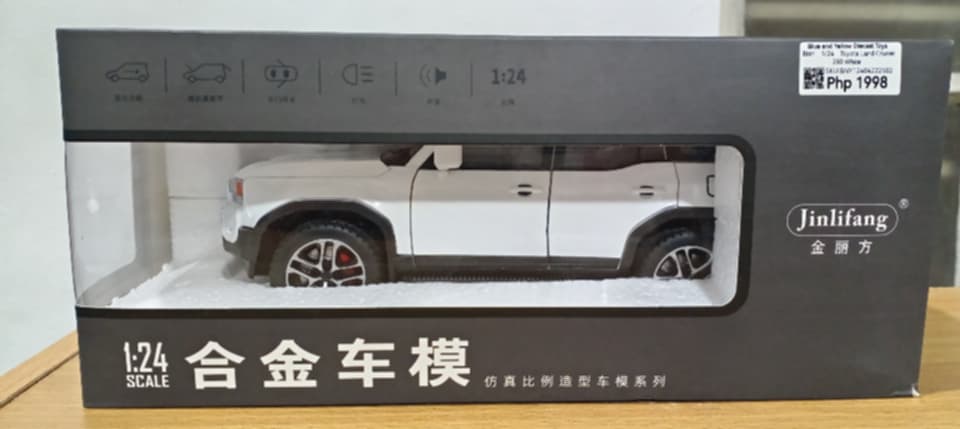 1:24 Toyota Land Cruiser 250 White BNY12403112501 Prado Diecast Scale Model