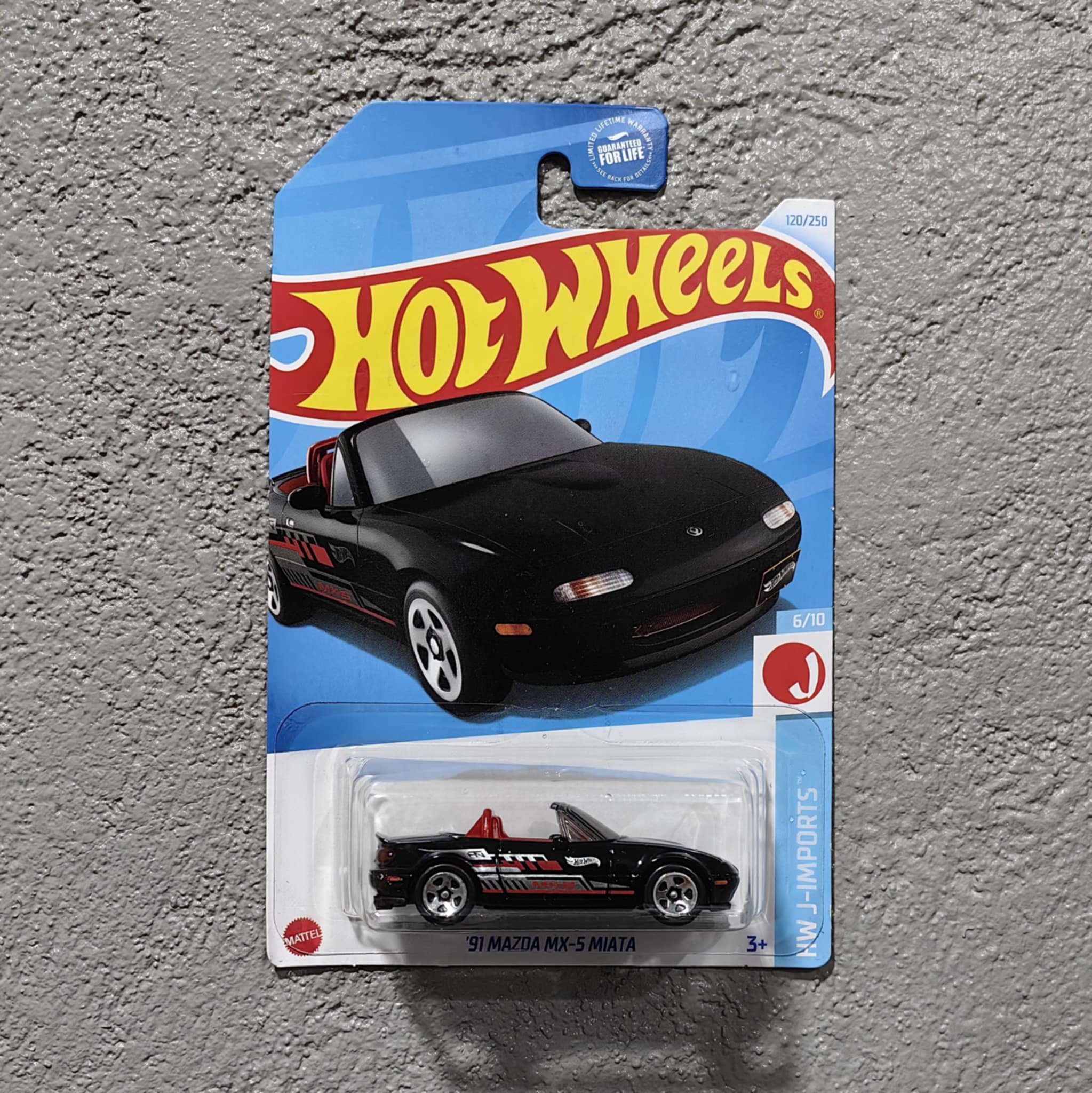 Hot Wheels  91' Mazda MX-5 Miata Black BNYHW031325125