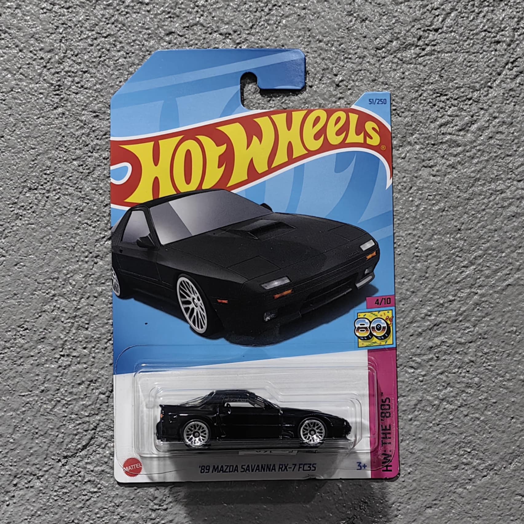 Hot Wheels 89' Mazda Savanna RX-7 FC3S Black BNYHW07092507