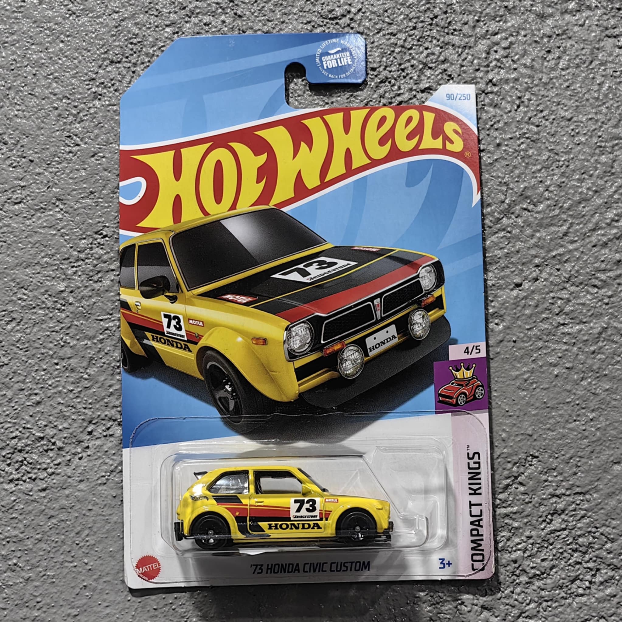 Hot Wheels 73' Honda Cvcc Custom Yellow BNYHW07092511