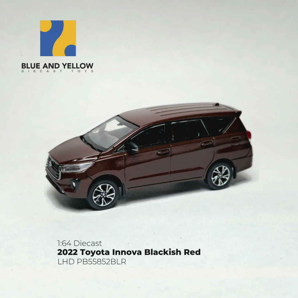 Custom Painted 1/64 2022 Toyota Innova Blackish Red PB55852BLR Diecast Scale Model