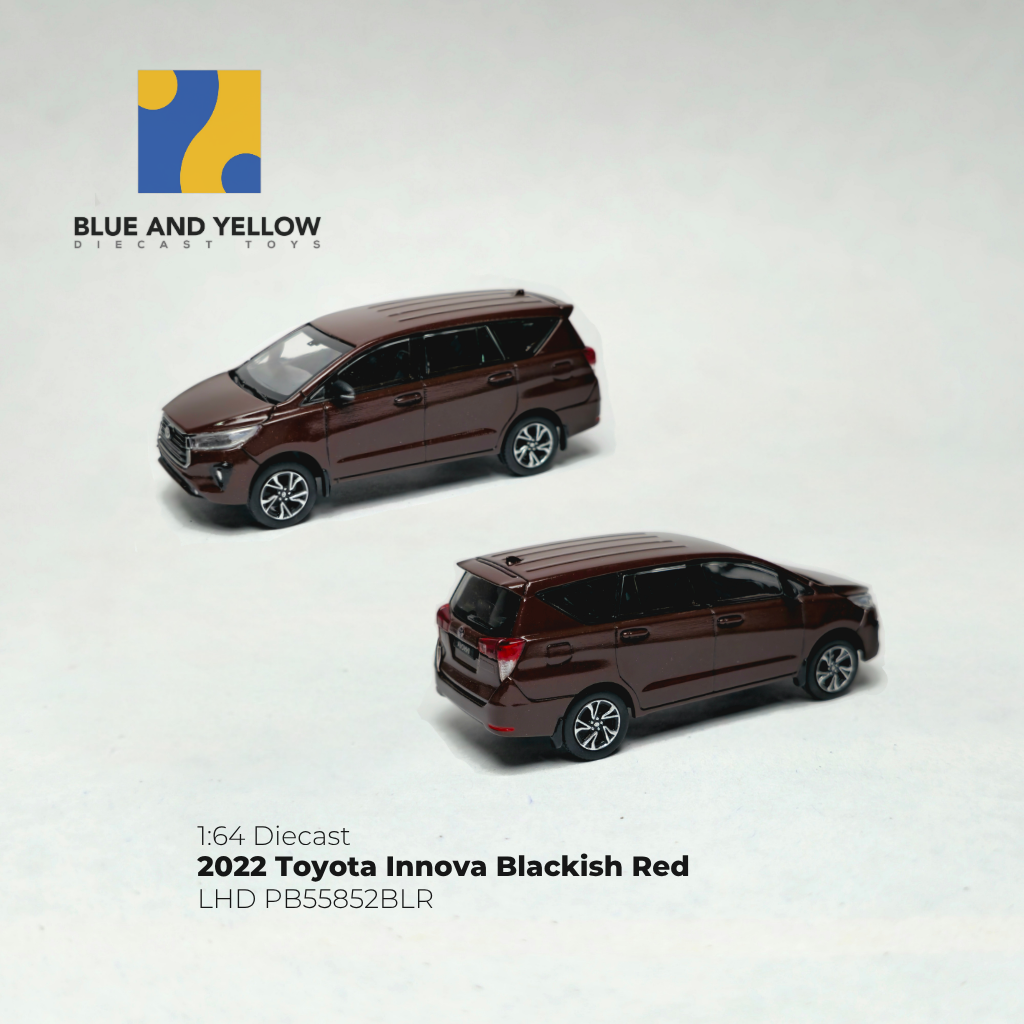 Custom Painted 1/64 2022 Toyota Innova Blackish Red PB55852BLR Diecast Scale Model