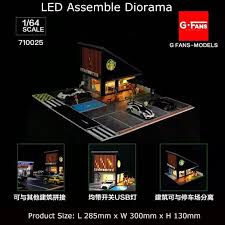 G-FANS 1/64 Starbucks Parking Lot  Diorama Miniature GFM-710025
