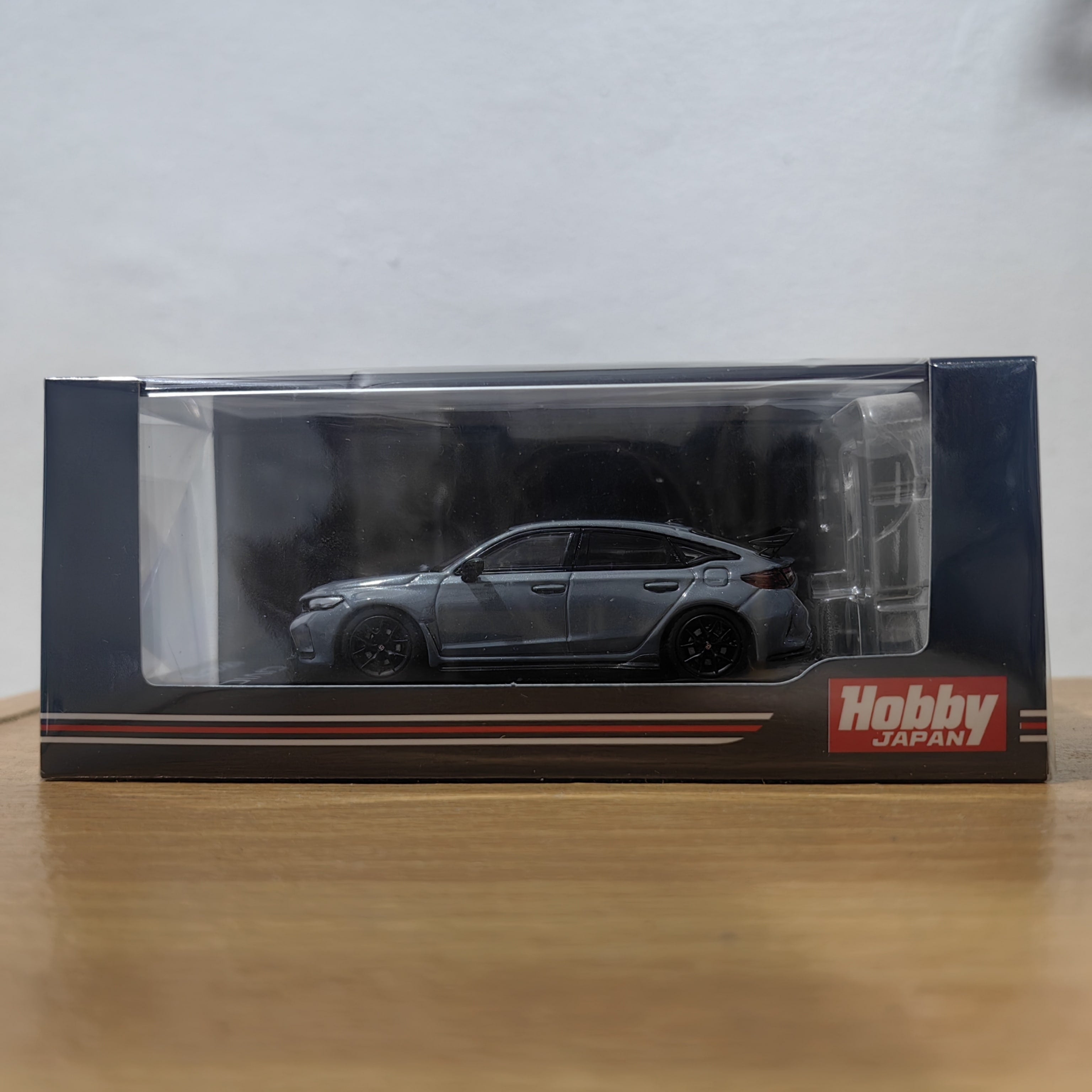 1/64 HOBBY JAPAN Honda Civic Type R (FL5) w/Engine Display Model Sonic Gray Pearl Diecast Scale Model