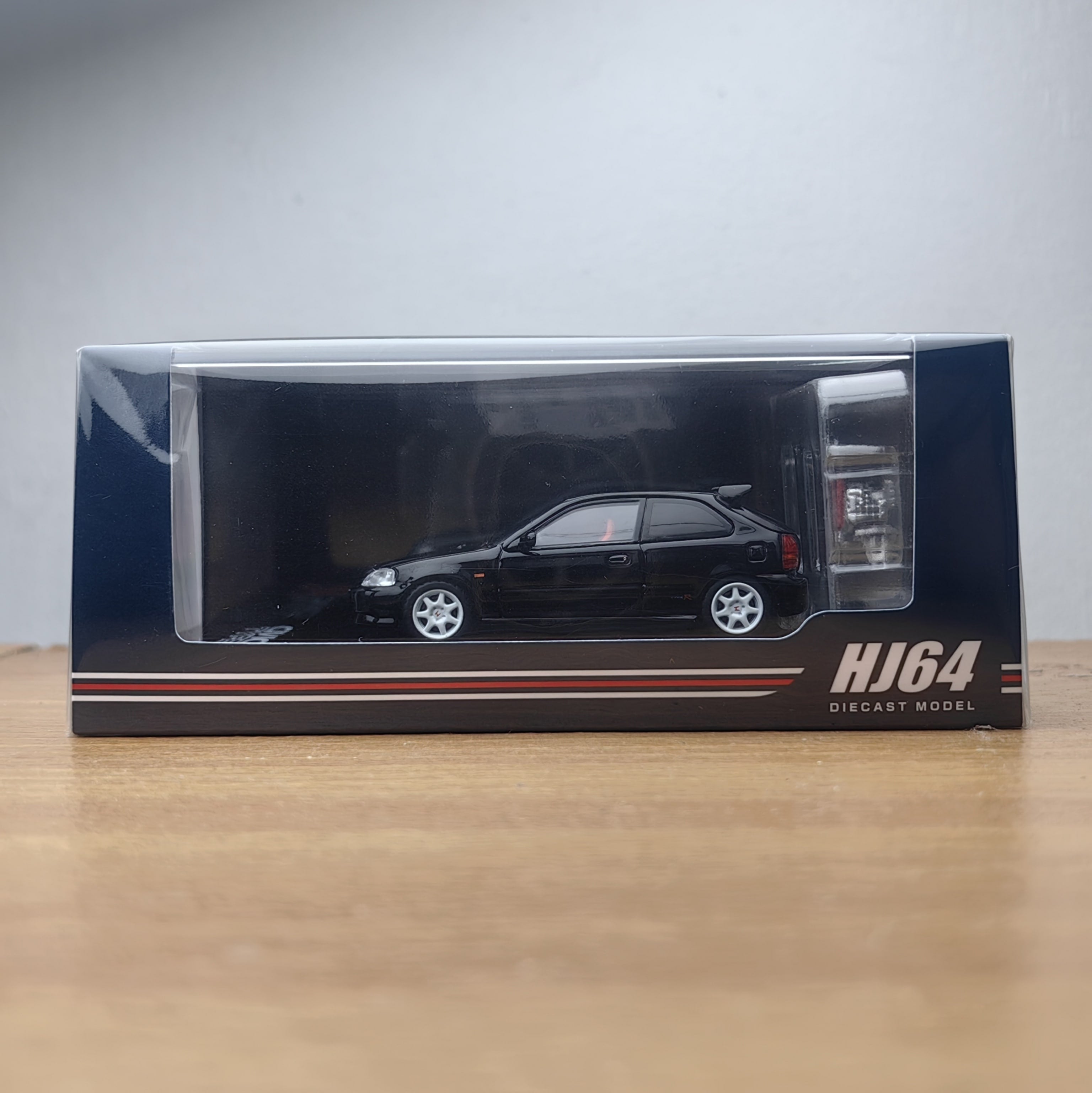 1/64 HOBBY JAPAN Honda Civic Type R (EK9) Customized Version Starlight Black Pearl Diecast Scale Model