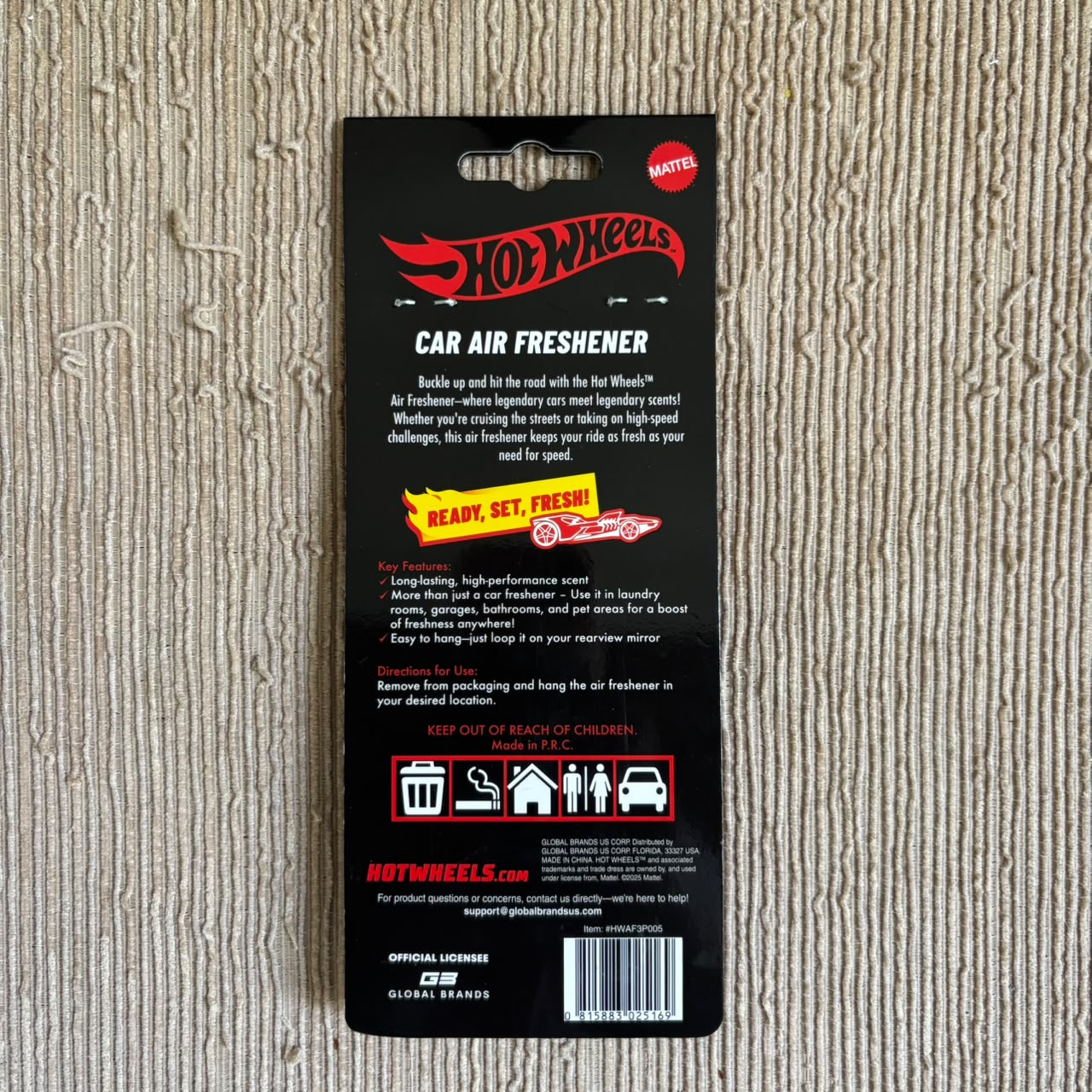 Hot Wheels Air Freshener 3 Pack 005 HWAF3P005