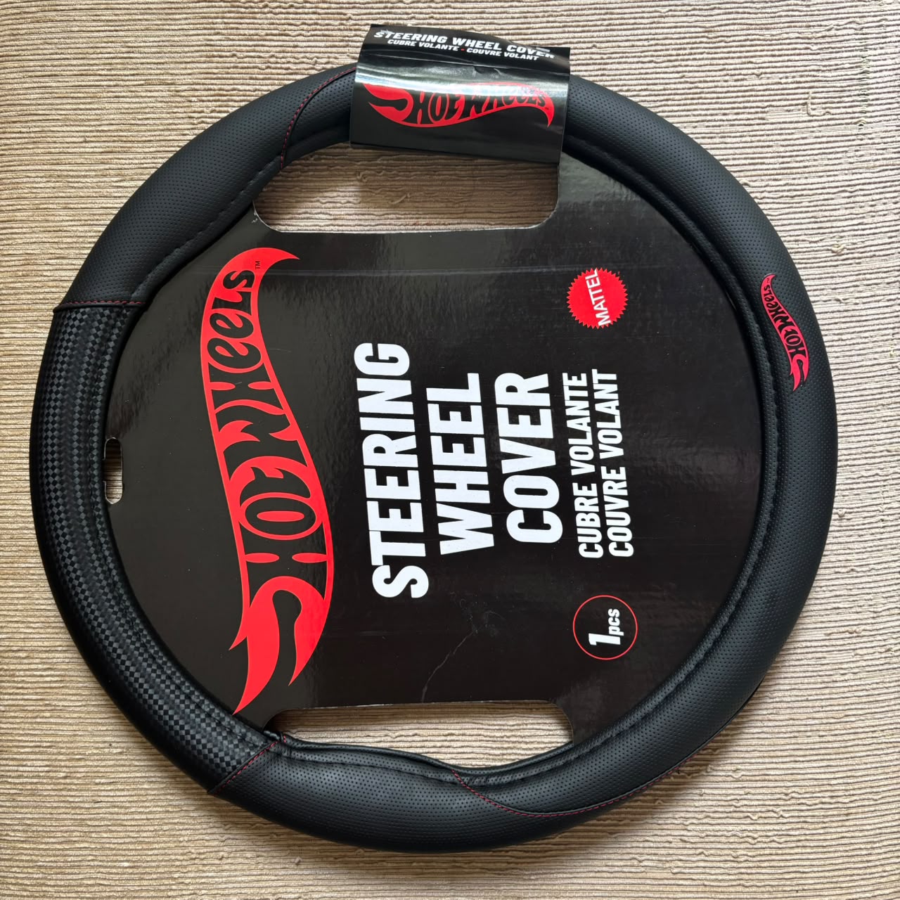 Hot Wheels Steering Wheel Cover 011 Black Black HWSWC011BB