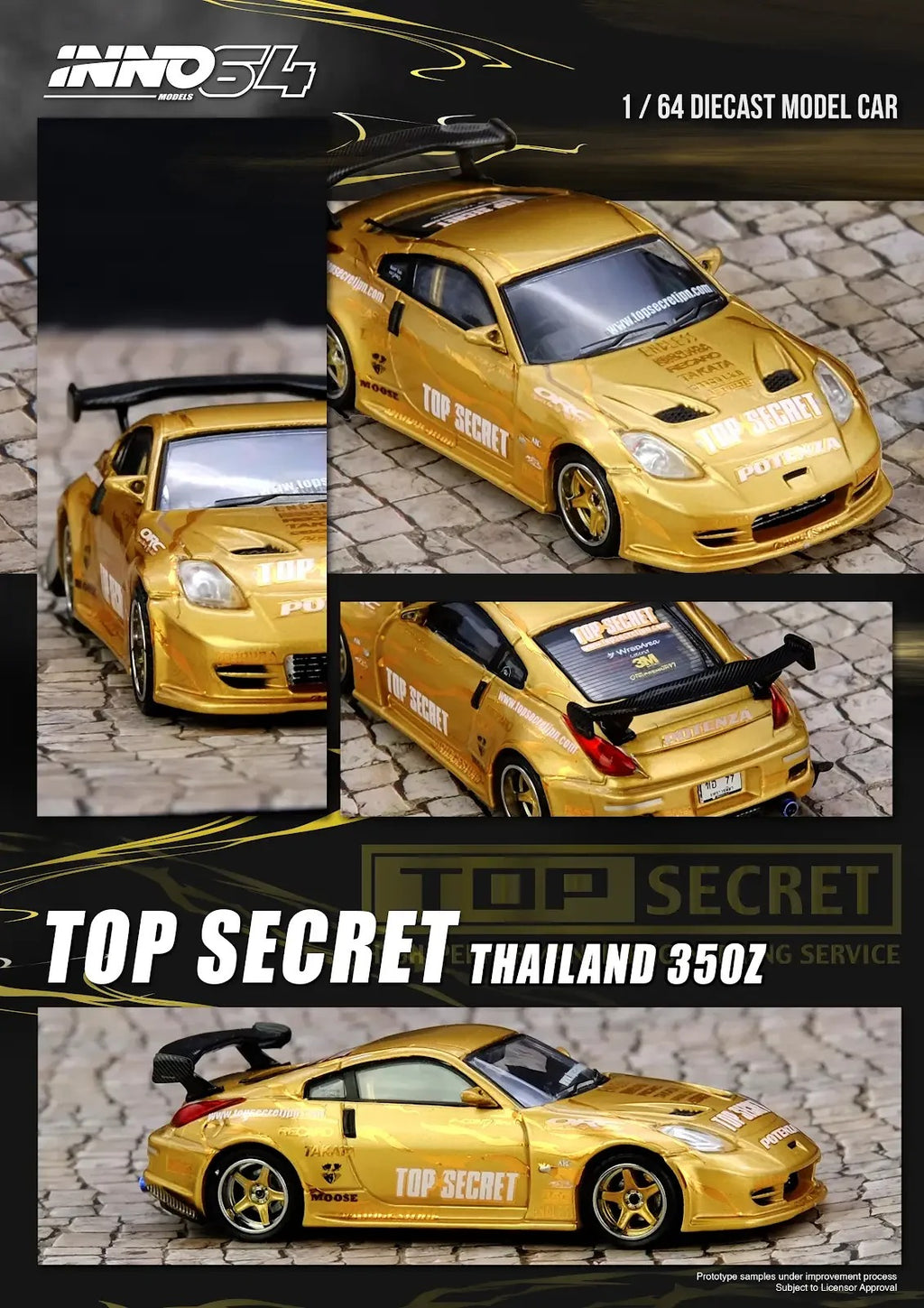 Inno64 1/64 Nissan Top Secret Thailand 350Z IN64-350ZTST-TSTOS Dieast Scale Model